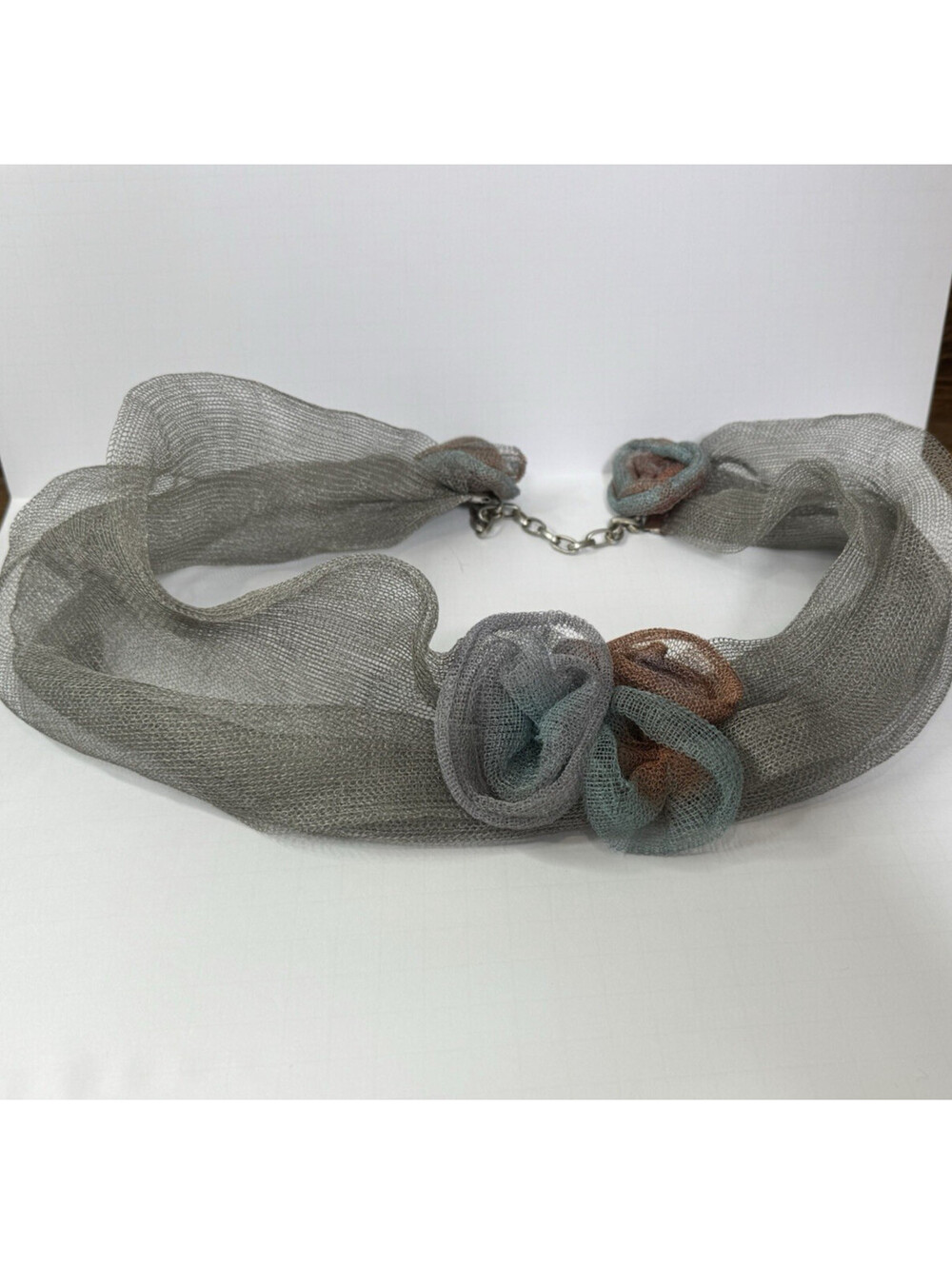 Sarah Cavender Metalworks Artisan Handcrafted Mesh Belt Floral USA made